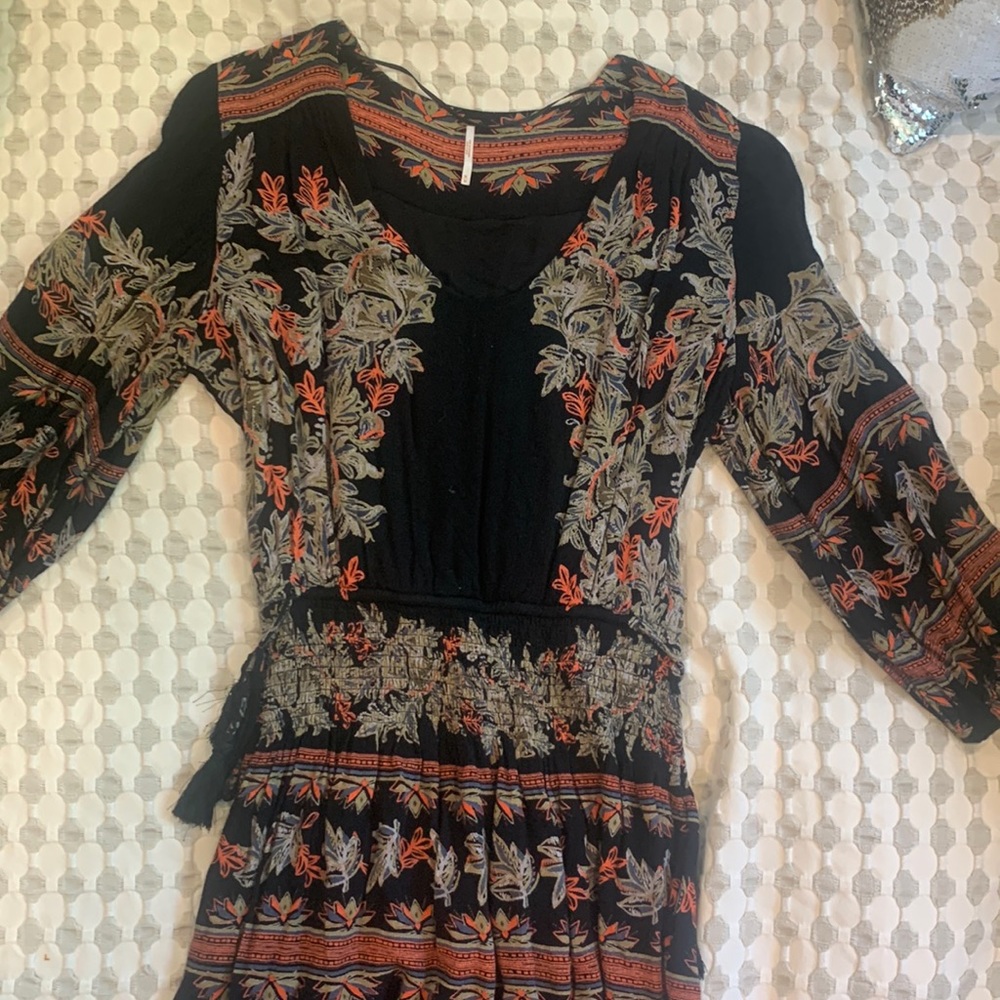 Free People mini dress with cinched waist